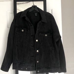 Black denim jacket